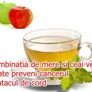Combinatia de mere si ceai verde poate preveni cancerul si atacul de cord