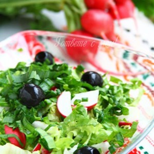 Salata de ridichi, salata verde si leurda
